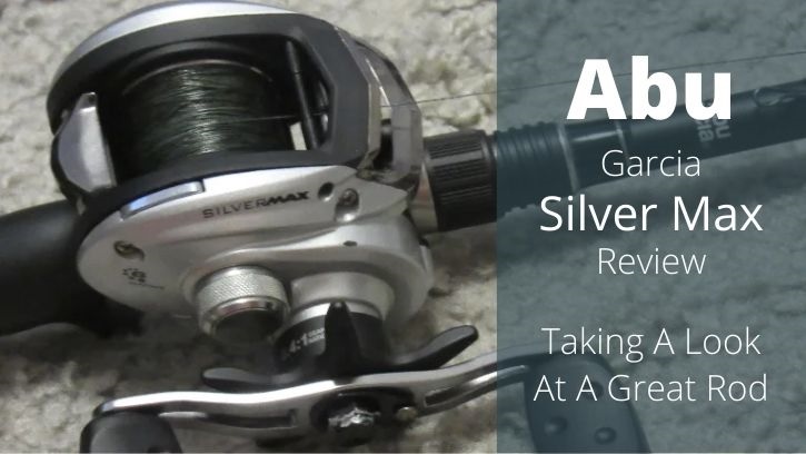 Abu Garcia Silver Max rod and reel combo laying on the ground.